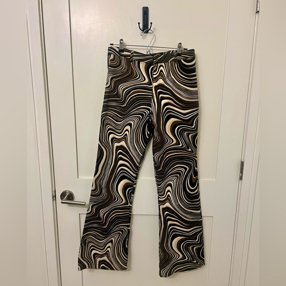 Motel Rocks ripple flare trousers